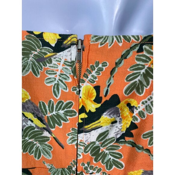 Patagonia Pataloha Womens Tropical Bird Floral Dress Size 18 Organic Cotton Boho - Picture 9 of 16